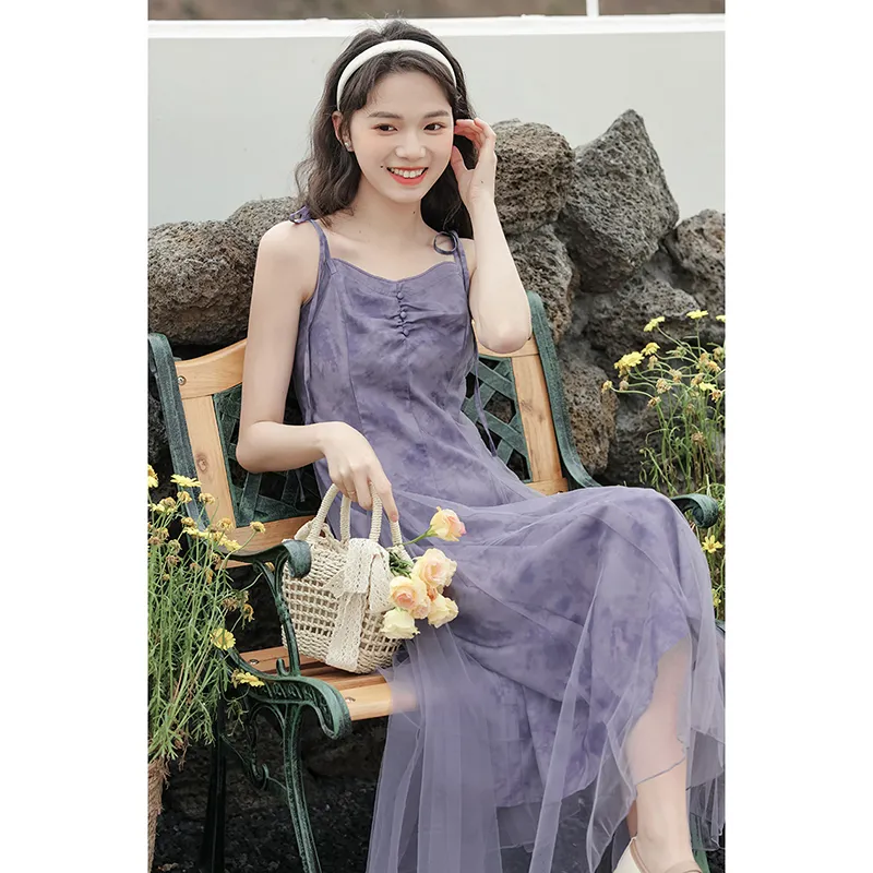 Meanalot Slip Dresses Women's Light Purple-5