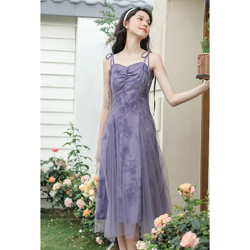 Meanalot Slip Dresses Women's Light Purple-4