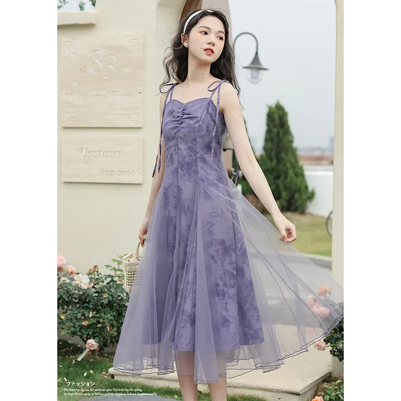 Meanalot Slip Dresses Women's Light Purple-7