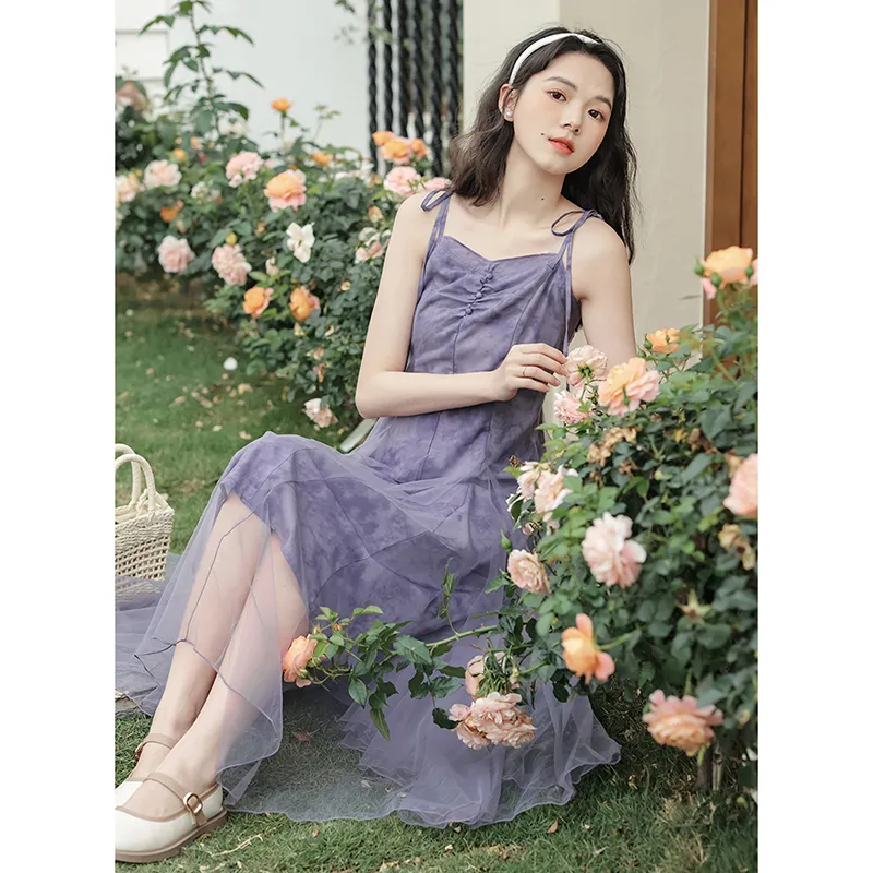 Meanalot Slip Dresses Women's Light Purple-3