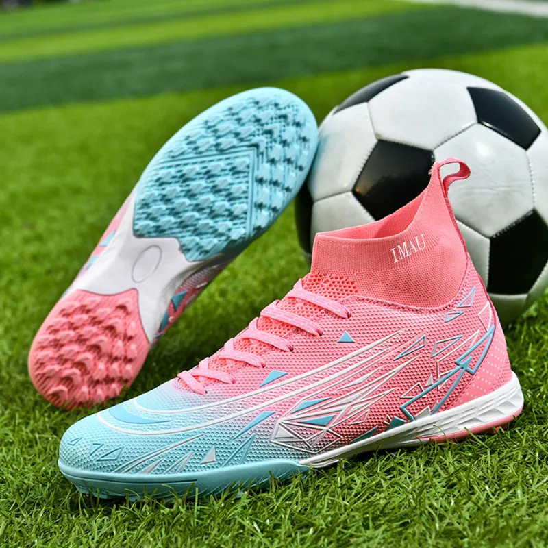 IMAU HG Rubber Short Studs FG Rubber Long Studs TT Rubber Broken Studs Breathable Soccer Shoes Unisex-3