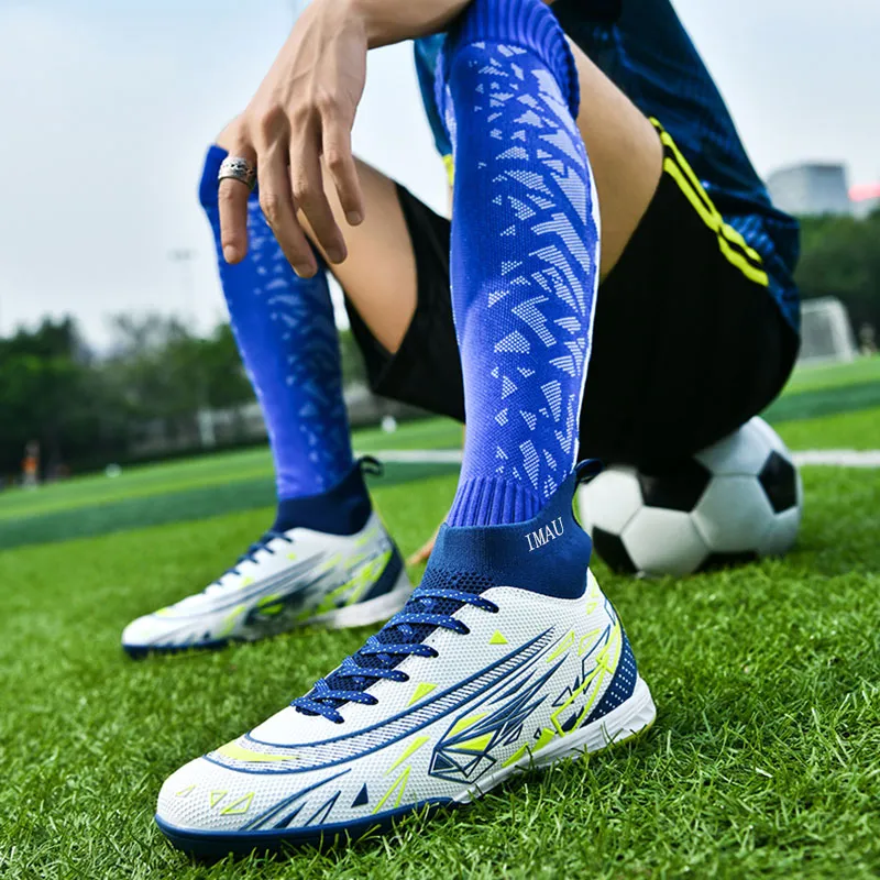 IMAU HG Rubber Short Studs FG Rubber Long Studs TT Rubber Broken Studs Breathable Soccer Shoes Unisex-6