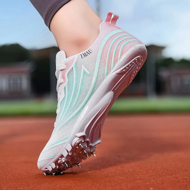 IMAU Slip Resistant And Breathable Functionality Track And Field Shoes Women's Low Top-3
