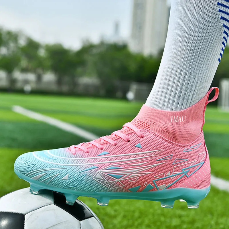 IMAU HG Rubber Short Studs FG Rubber Long Studs TT Rubber Broken Studs Breathable Soccer Shoes Unisex-1