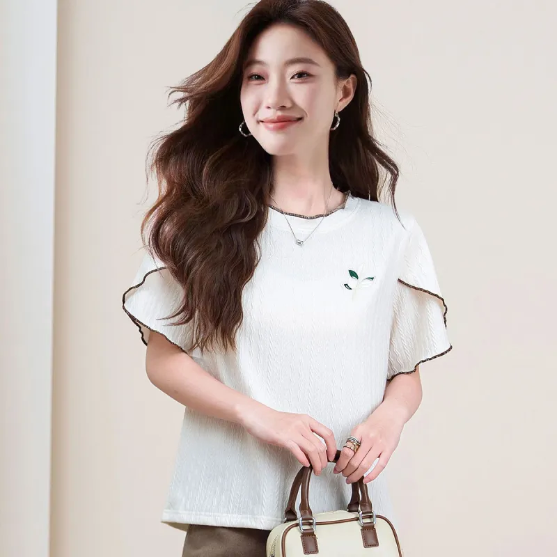 JEANSWEST T Shirts Women's Apricot-3