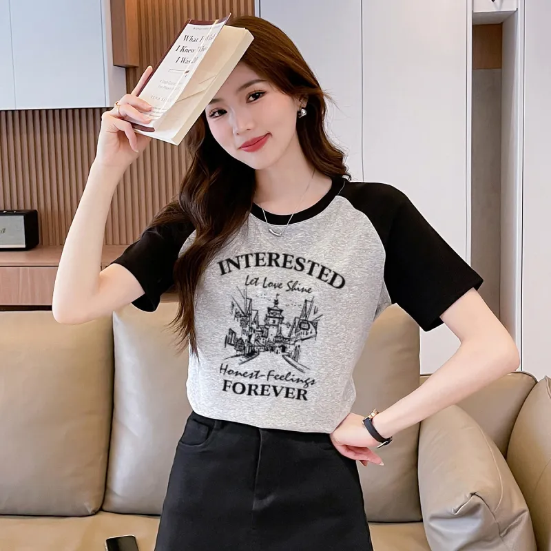JEANSWEST Summer Raglan Sleeve T Shirt Women's-6