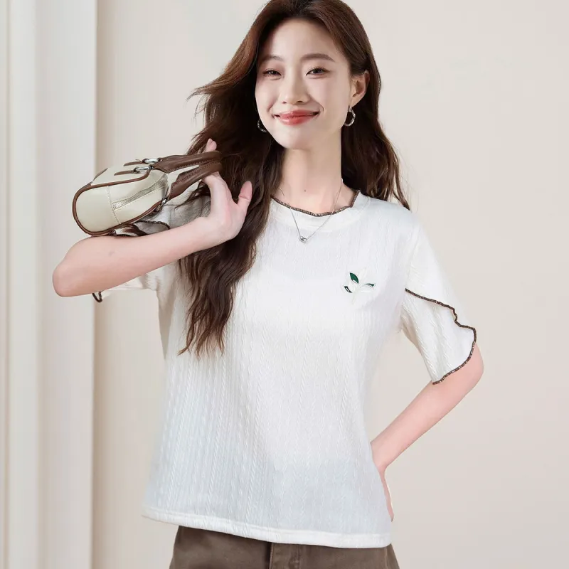 JEANSWEST T Shirts Women's Apricot-2