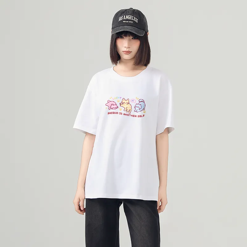JEANSWEST Drop Shoulder Sleeve T Shirt Women's-10