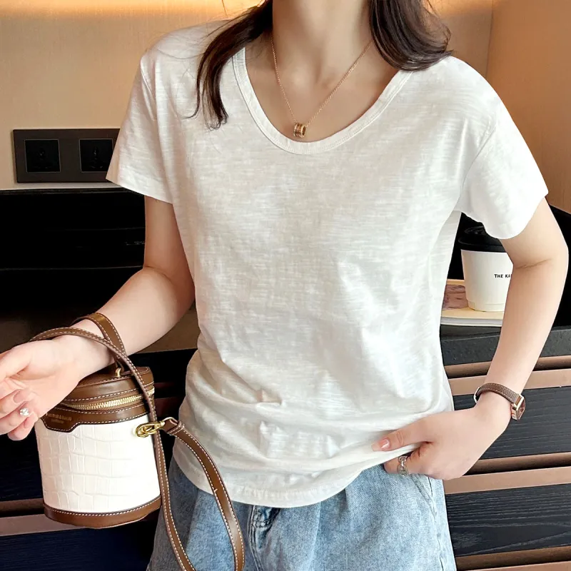 JEANSWEST T Shirt Summer Women's Pure White-1