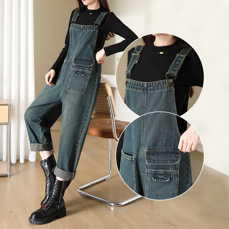JEANSWEST Overalls Women's Nostalgic Blue-1