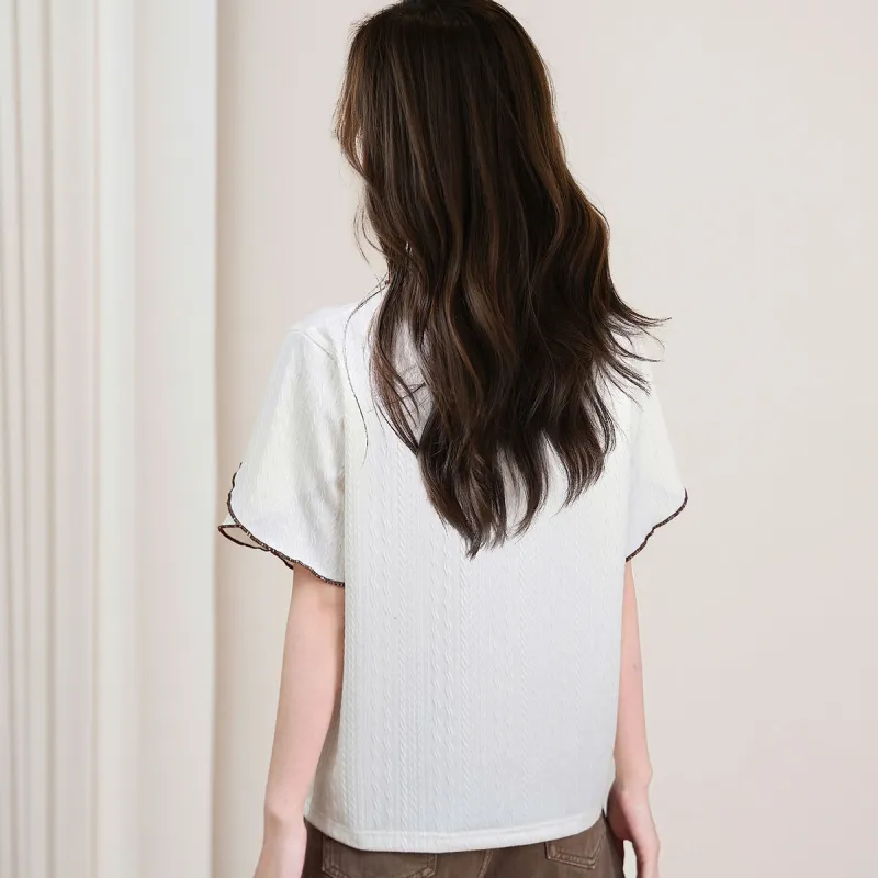 JEANSWEST T Shirts Women's Apricot-1