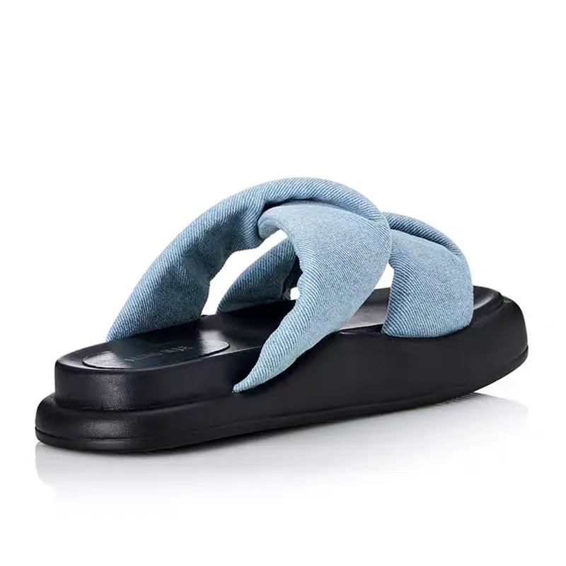ALIAS MAE Slide Slippers Women's Light Blue-3