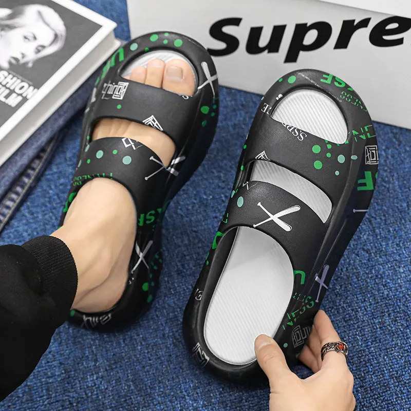 Colorful Creations Quiet, Slip Resistant, Quick Dry Slide Slippers Men's-6