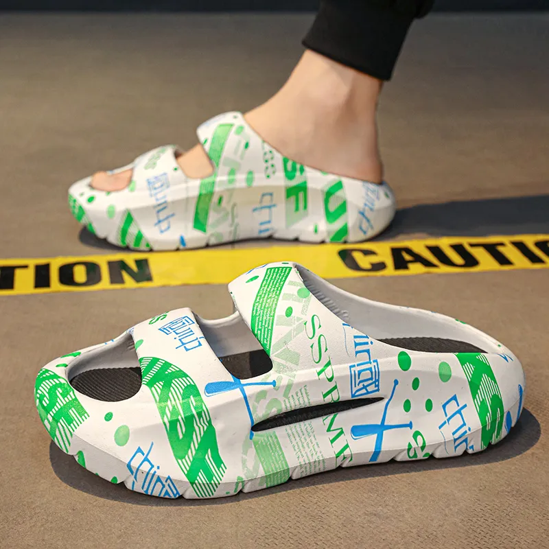Colorful Creations Quiet, Slip Resistant, Quick Dry Slide Slippers Men's-4