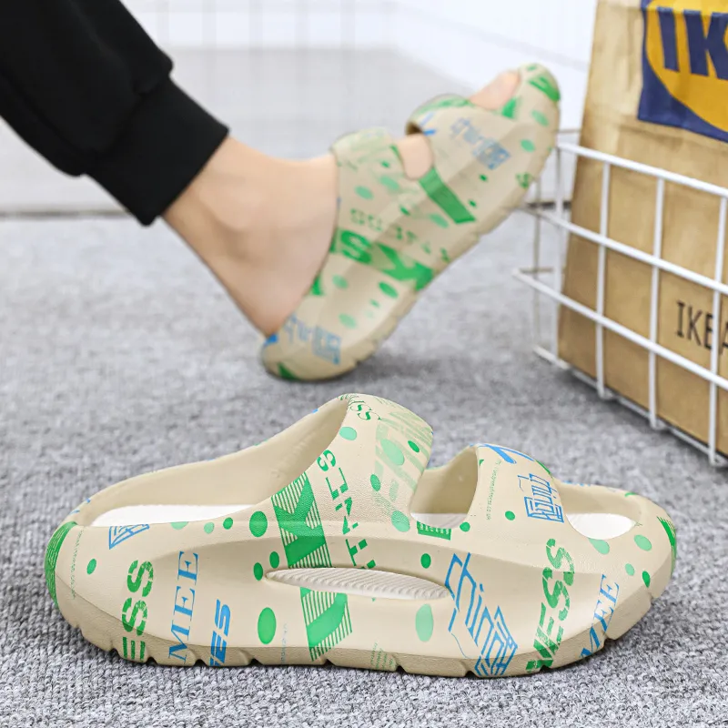 Colorful Creations Quiet, Slip Resistant, Quick Dry Slide Slippers Men's-13