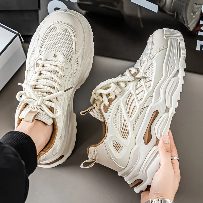 Colorful Creations Slip Resistant, Abrasion Resistant, Breathable Low Top Chunky Sneakers Men's Box-1