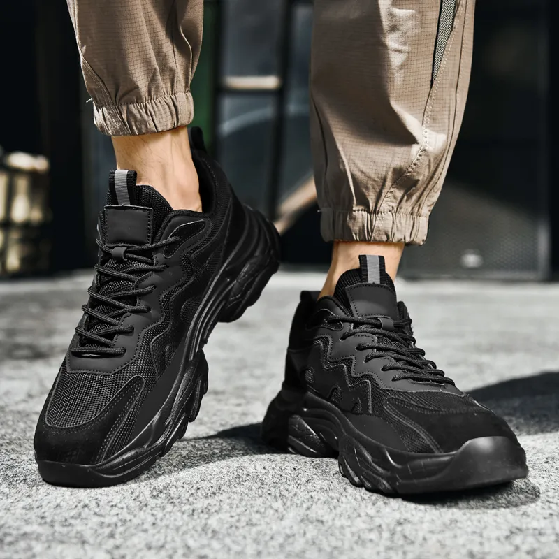 Colorful Creations Slip Resistant, Abrasion Resistant, Breathable Low Top Chunky Sneakers Men's-9