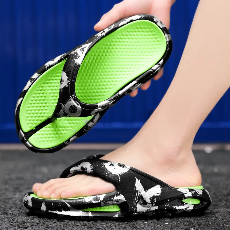 Colorful Creations EVA Quiet Odor Resistant Abrasion Resistant Slip Resistant Quick Dry Flip Flops Men's Box-2