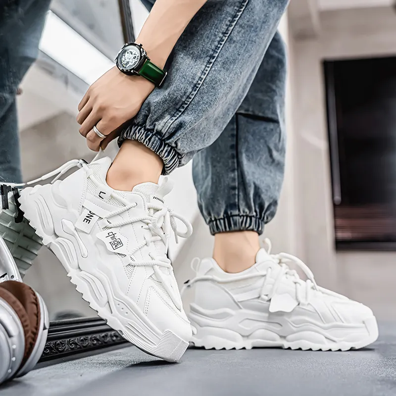 Colorful Creations Slip Resistant, Abrasion Resistant, Breathable, Lightweight Low Top Chunky Sneakers Men's Box-9
