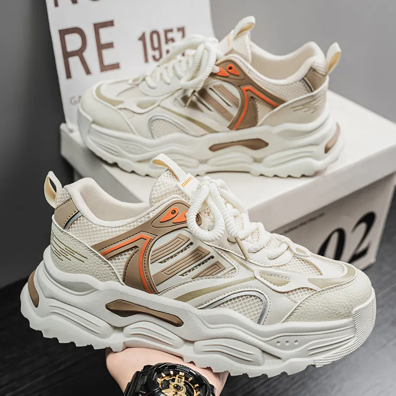 Colorful Creations Slip Resistant, Abrasion Resistant, Breathable Low Top Chunky Sneakers Men's-9