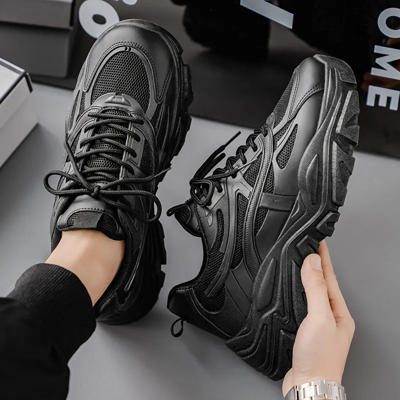 Colorful Creations Slip Resistant, Abrasion Resistant, Breathable Low Top Chunky Sneakers Men's-2