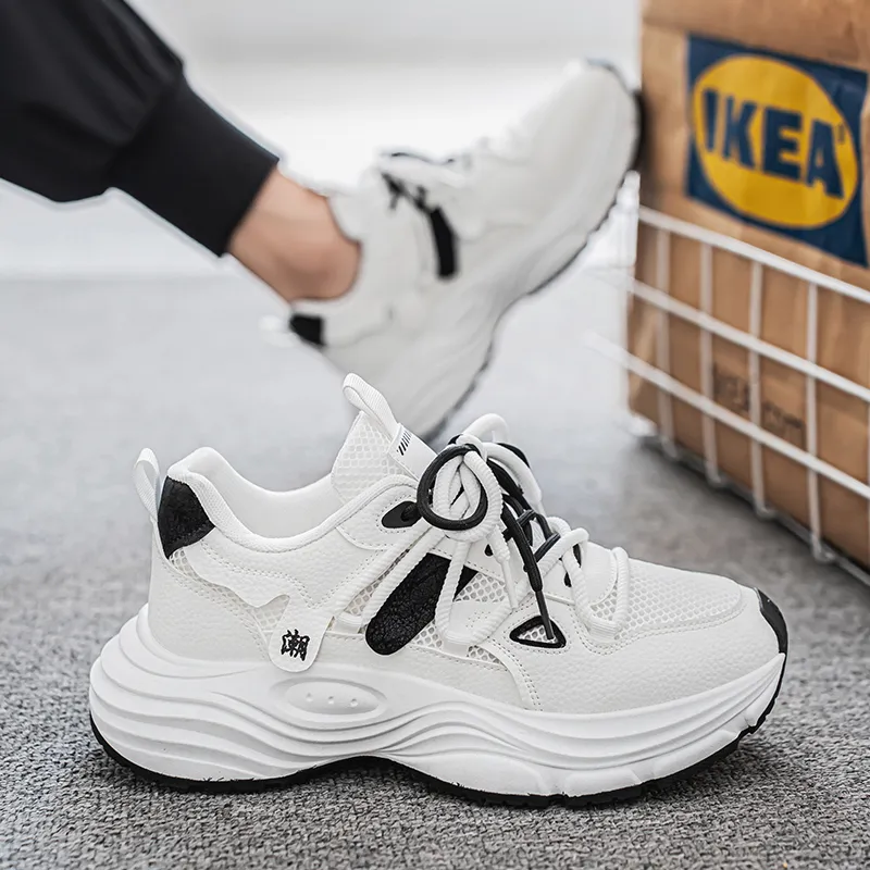 Colorful Creations Slip Resistant, Abrasion Resistant, Breathable, Lightweight Low Top Chunky Sneakers Men's-2