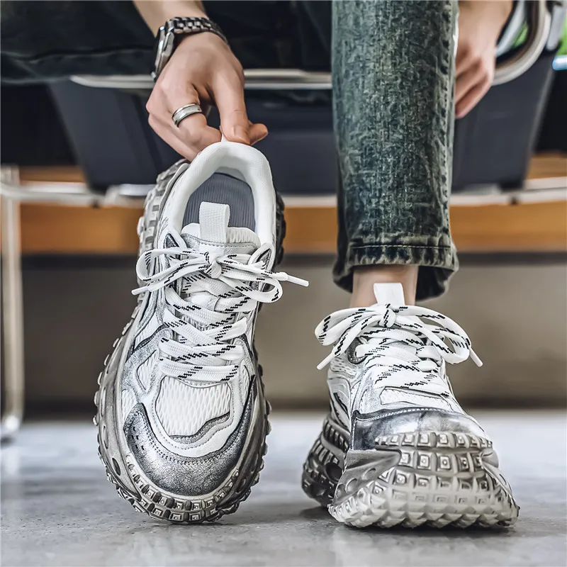 Colorful Creations Slip Resistant, Abrasion Resistant, Breathable Low Top Chunky Sneakers Men's-13