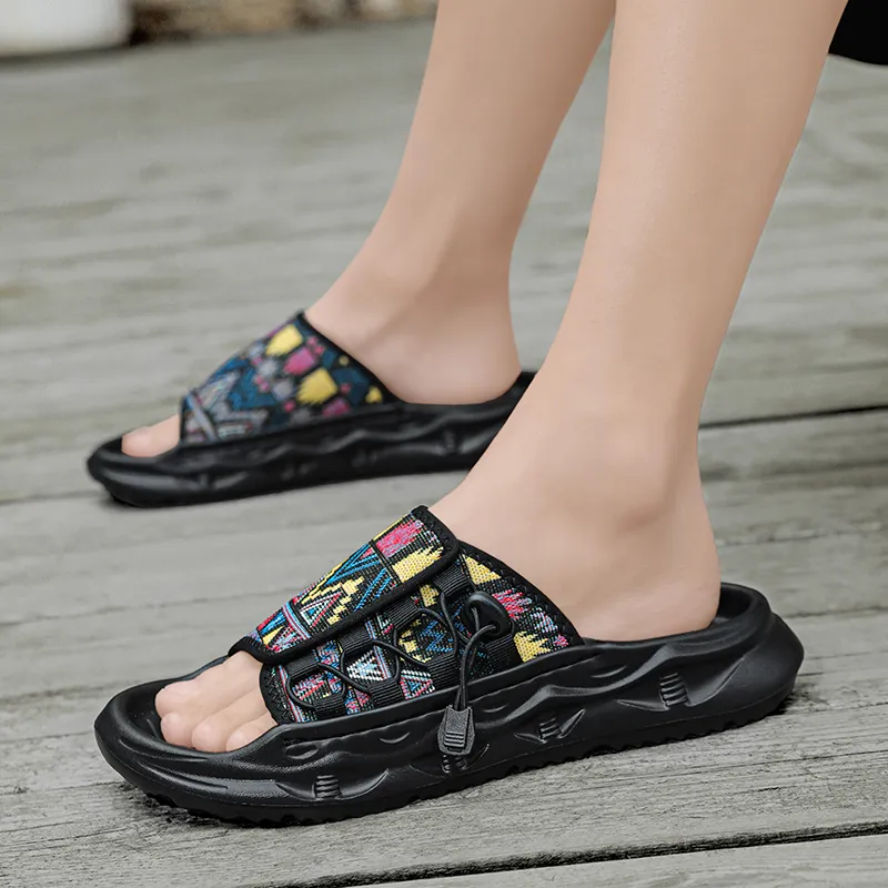Colorful Creations EVA Stitching Quiet, Slip Resistant, Quick Dry Slide Slippers Men's-7