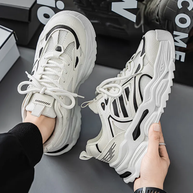 Colorful Creations Slip Resistant, Abrasion Resistant, Breathable Low Top Chunky Sneakers Men's-7