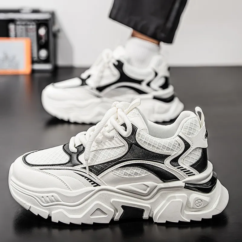 Colorful Creations Slip Resistant, Abrasion Resistant, Breathable Low Top Chunky Sneakers Men's-7