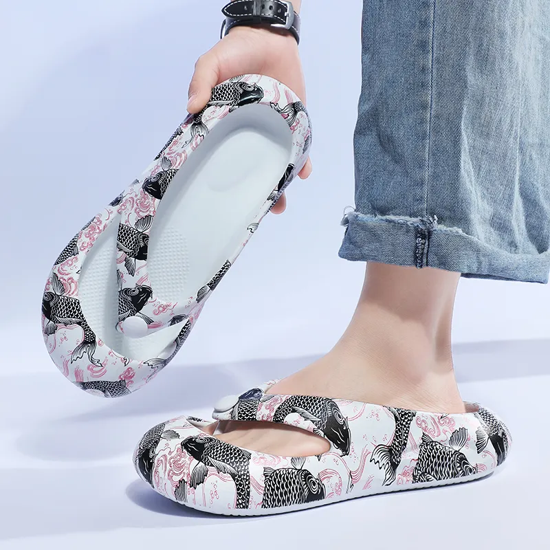 Colorful Creations EVA Quiet Abrasion Resistant Slip Resistant Quick Dry Flip Flops Men's-12