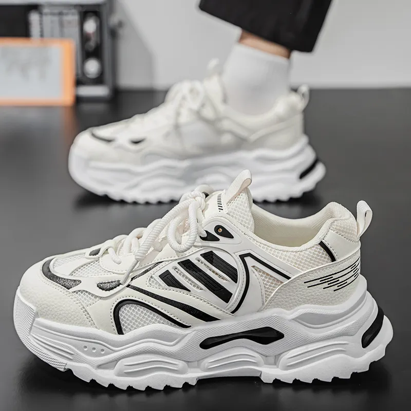 Colorful Creations Slip Resistant, Abrasion Resistant, Breathable Low Top Chunky Sneakers Men's-6