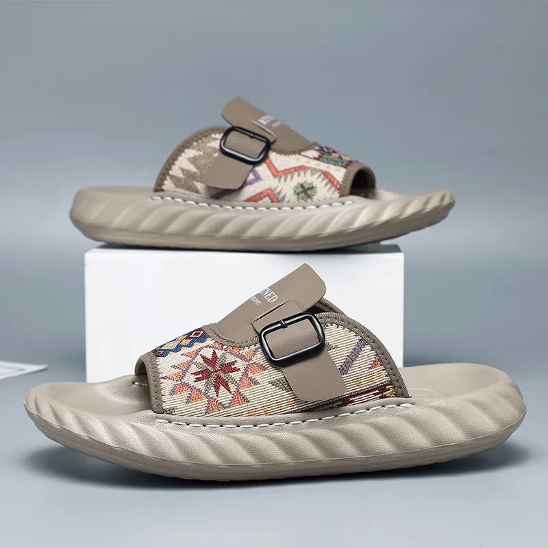 Colorful Creations Quiet, Slip Resistant, Quick Dry Slide Slippers Men's Box-2