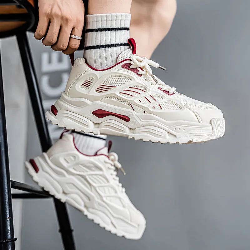 Colorful Creations Slip Resistant, Abrasion Resistant, Breathable Low Top Chunky Sneakers Men's Box-13