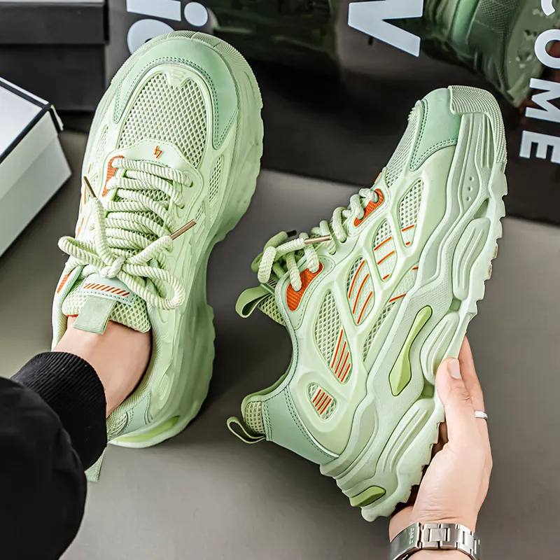 Colorful Creations Slip Resistant, Abrasion Resistant, Breathable Low Top Chunky Sneakers Men's Box-6