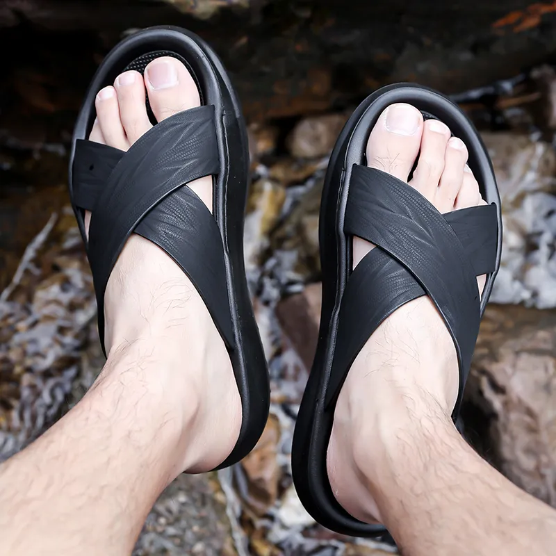 Colorful Creations Quiet Slip Resistant Abrasion Resistant Quick Dry Slide Slippers Men's Box-6