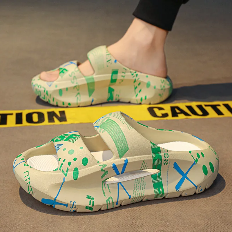 Colorful Creations Quiet, Slip Resistant, Quick Dry Slide Slippers Men's-14