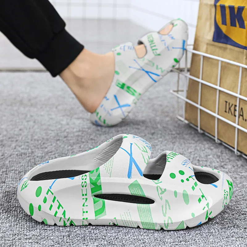 Colorful Creations Quiet, Slip Resistant, Quick Dry Slide Slippers Men's-3