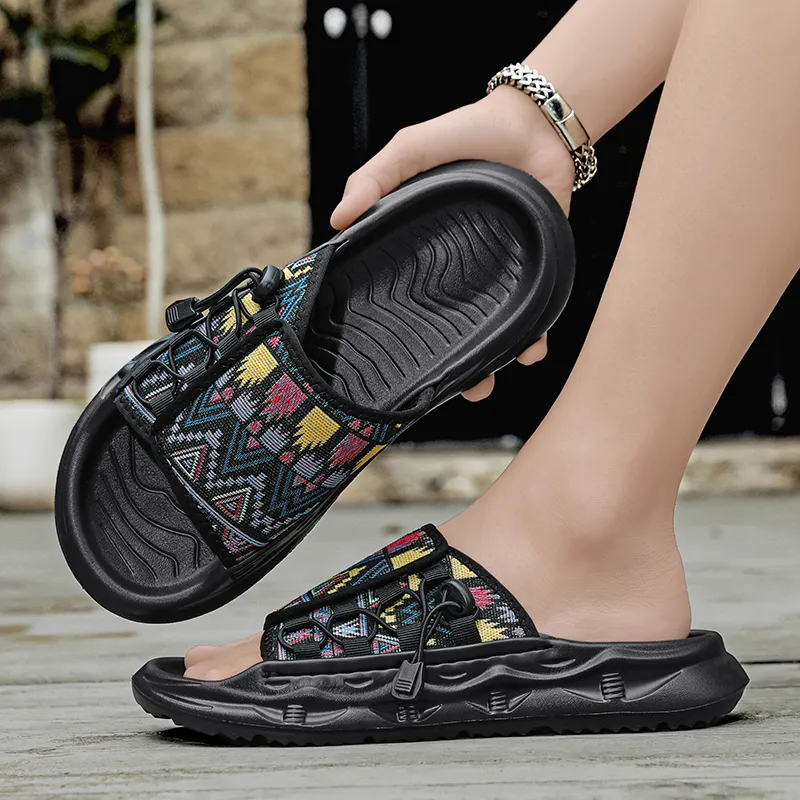 Colorful Creations EVA Stitching Quiet, Slip Resistant, Quick Dry Slide Slippers Men's-8