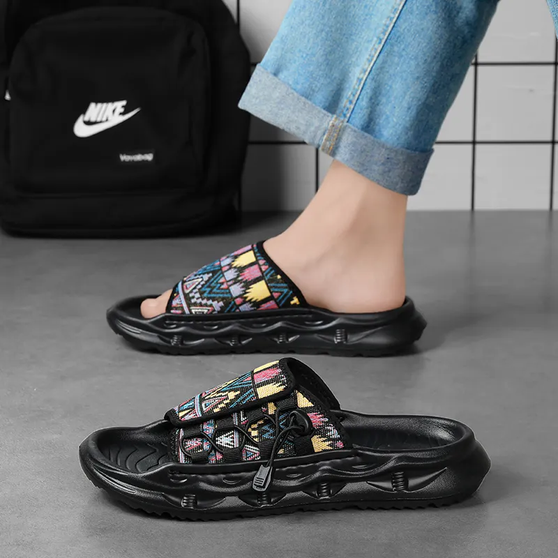 Colorful Creations EVA Stitching Quiet, Slip Resistant, Quick Dry Slide Slippers Men's-9