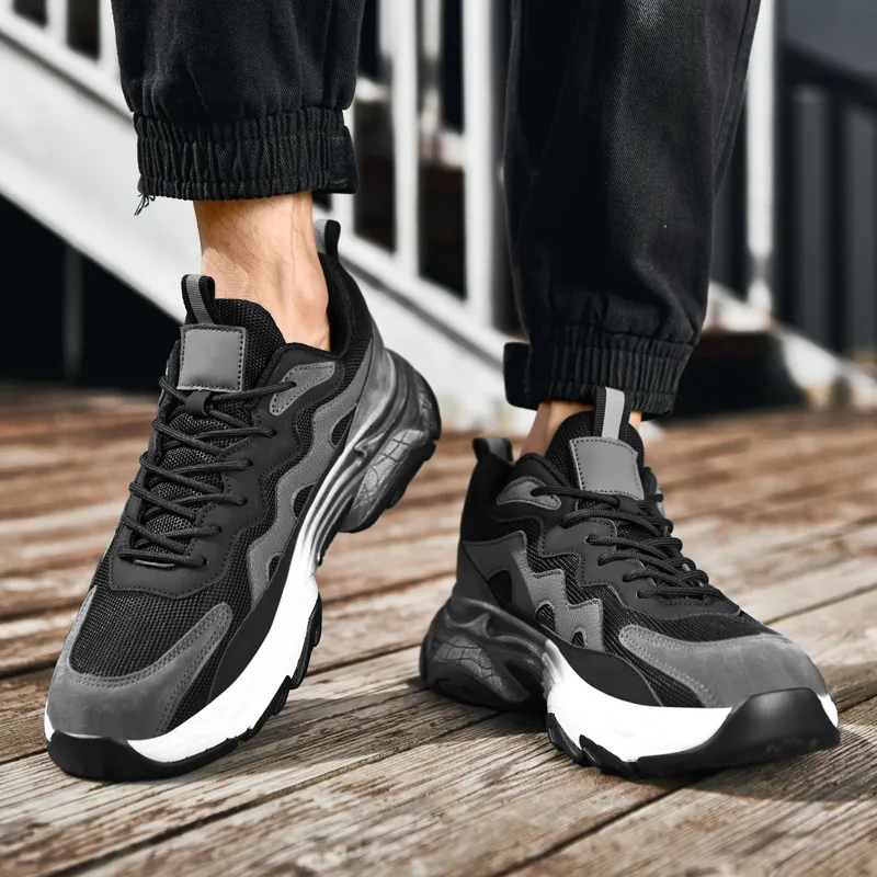 Colorful Creations Slip Resistant, Abrasion Resistant, Breathable Low Top Chunky Sneakers Men's-4