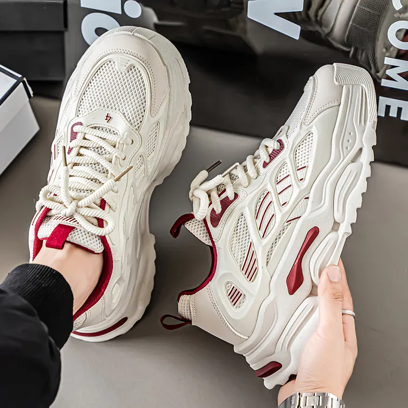 Colorful Creations Slip Resistant, Abrasion Resistant, Breathable Low Top Chunky Sneakers Men's Box-10