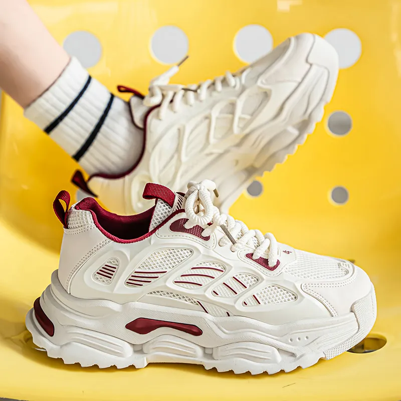 Colorful Creations Slip Resistant, Abrasion Resistant, Breathable Low Top Chunky Sneakers Men's Box-12