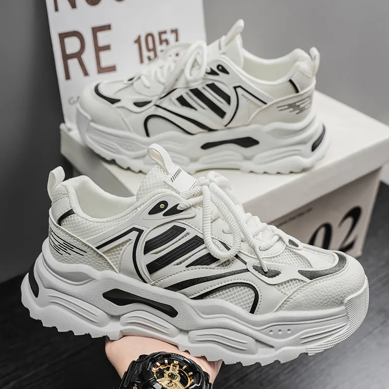 Colorful Creations Slip Resistant, Abrasion Resistant, Breathable Low Top Chunky Sneakers Men's-5