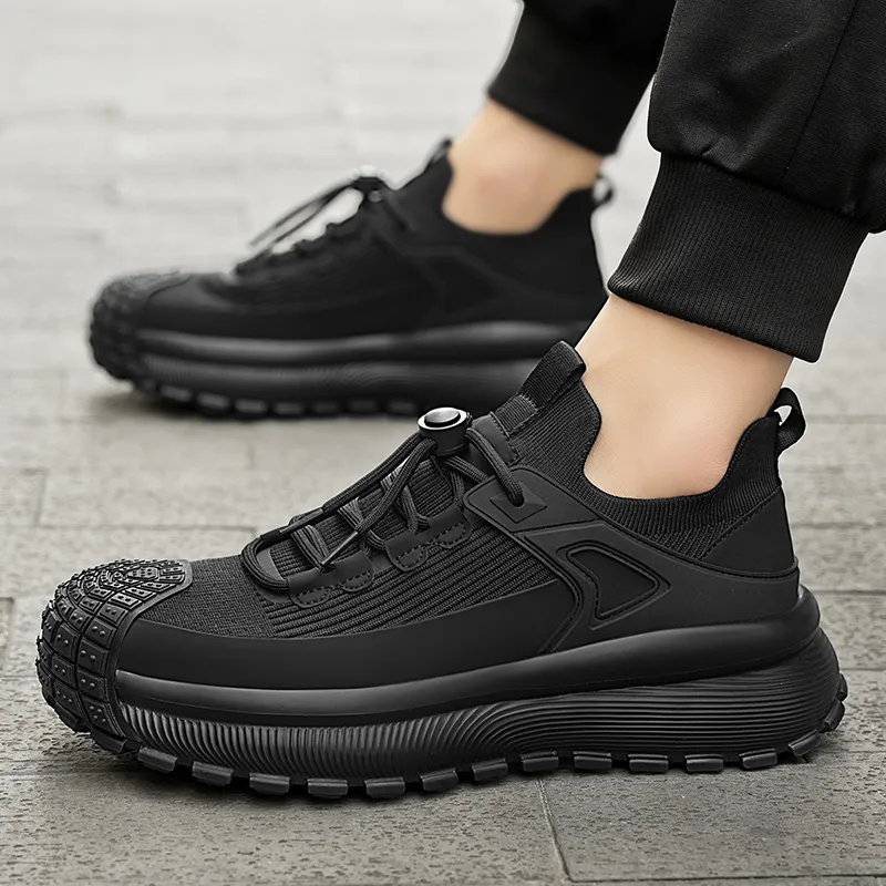 Colorful Creations Anti Slip Wear Resistant Low Top Casual Shoes Men's Black-2