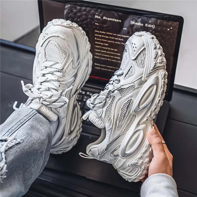 Colorful Creations Slip Resistant, Abrasion Resistant, Breathable, Lightweight Low Top Chunky Sneakers Men's-14