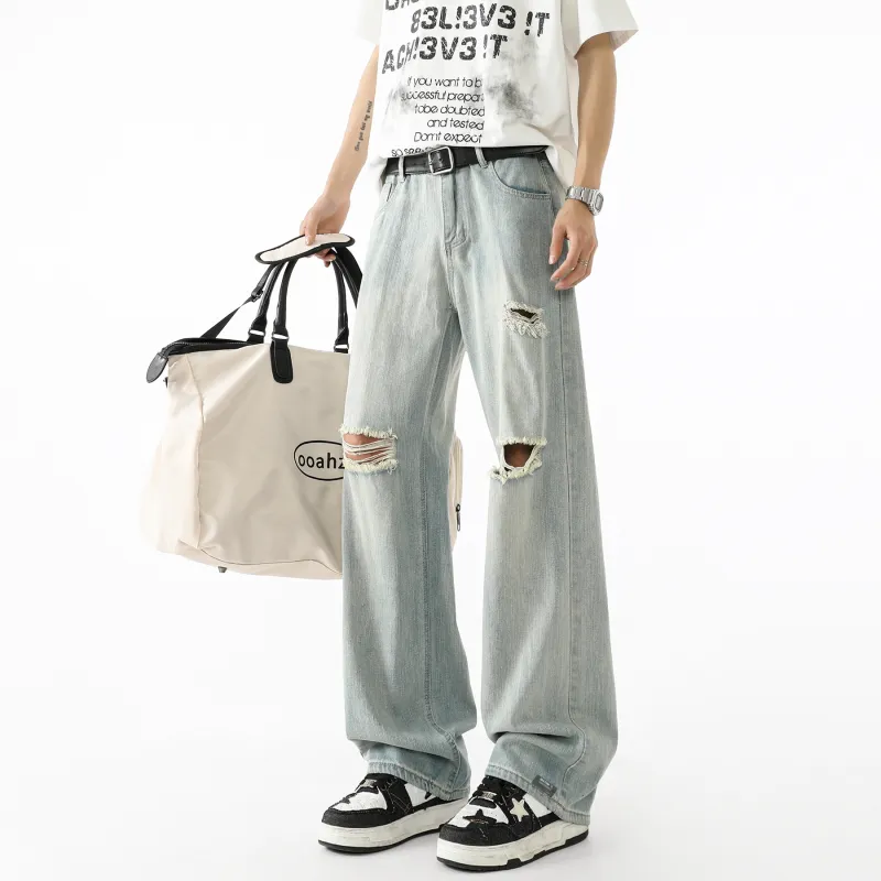 Maxim's De Paris Jeans Unisex Light Blue-1