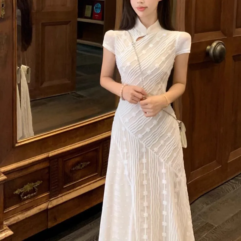 Fashion Short Sleeved Dress Women's-3