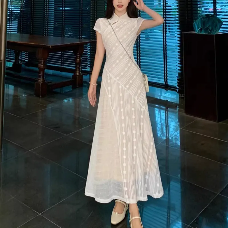 Fashion Short Sleeved Dress Women's-2