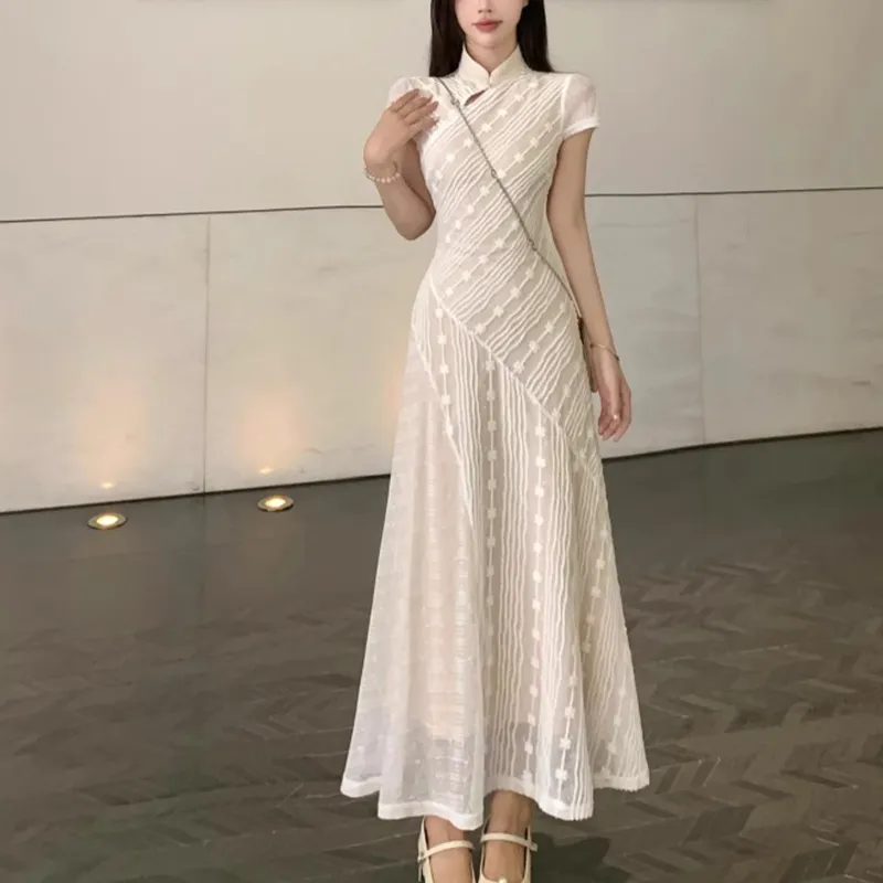 Fashion Short Sleeved Dress Women's-4